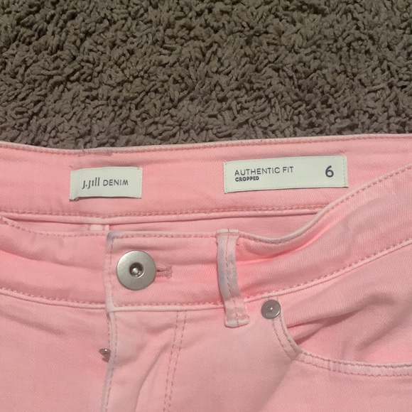 J.Jill Baby Pink Authentic Fit Cropped Jeans SZ 6 - Picture 5 of 5